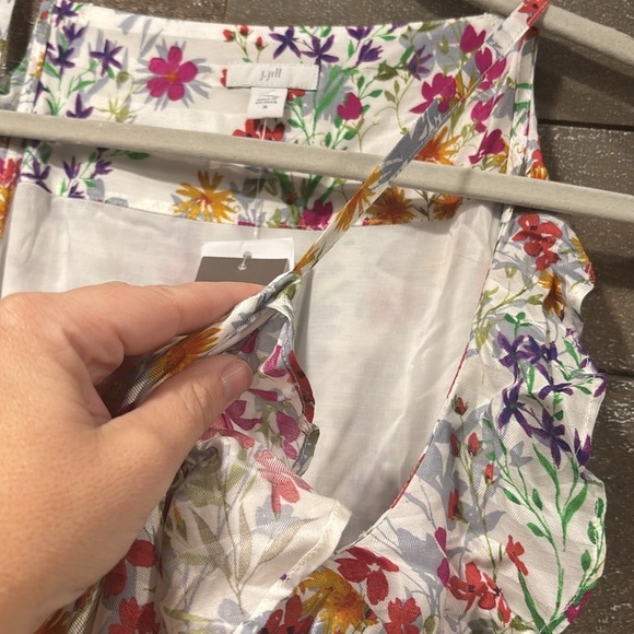 J.Jill floral maxi ruffled Summer spring dress with pockets size Medium - Picture 8 of 8